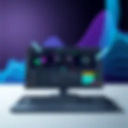 Visual representation of PC mixer software interface