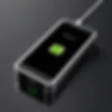 Compact portable charger showcasing sleek design