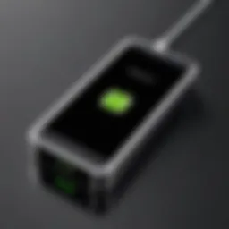 Compact portable charger showcasing sleek design