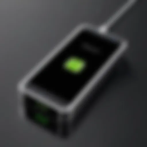 Compact portable charger showcasing sleek design