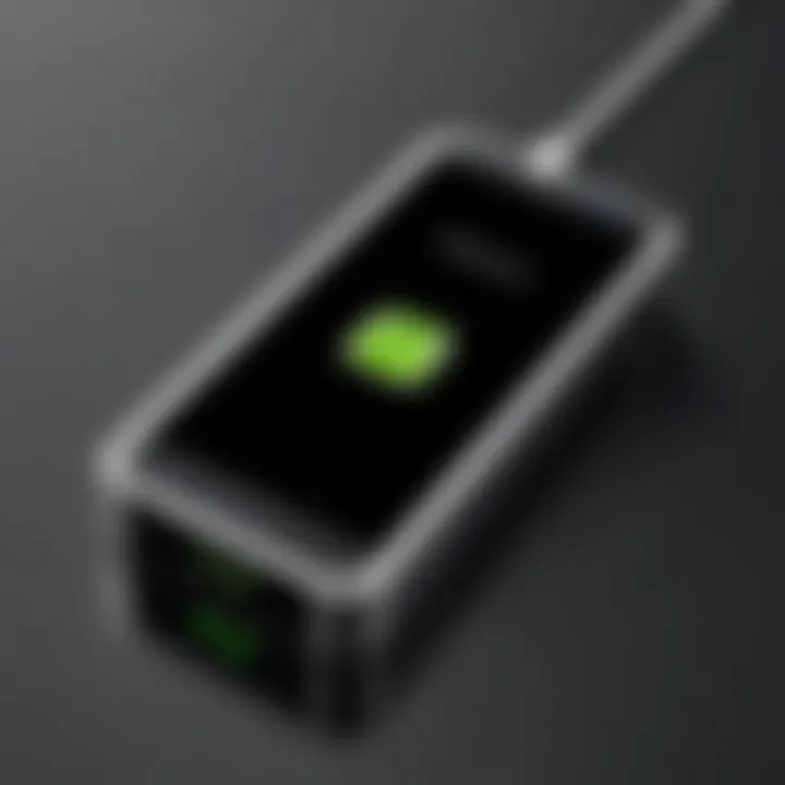 Compact portable charger showcasing sleek design