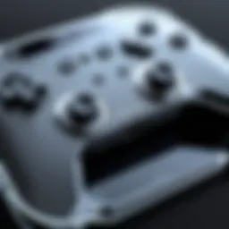Aesthetic close-up of the PowerA Fusion FightPad showcasing its ergonomic design.
