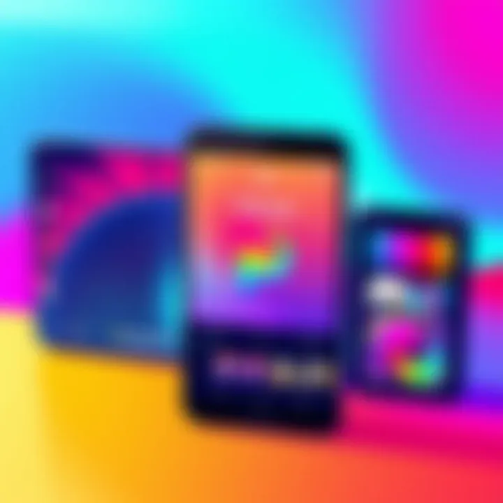 Exploring the Prisma Interface A vibrant interface showcasing the unique features of Prisma Photo Editor.