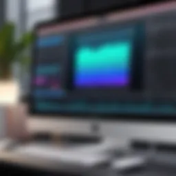 User interface of video editing software on Mac