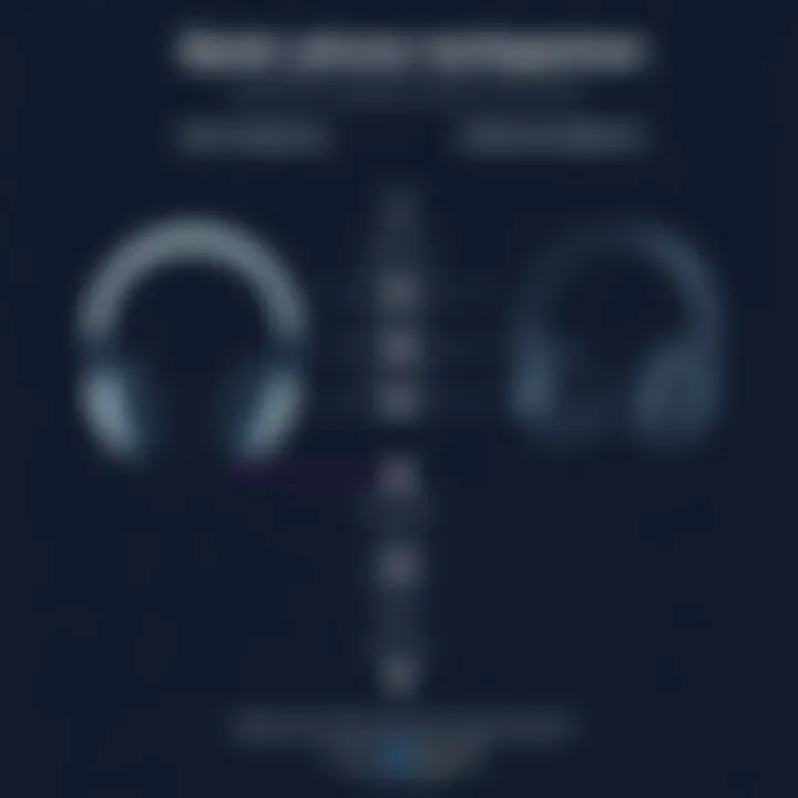 Headphone Technology Comparison Comparison chart of quiet headphones vs traditional headphones
