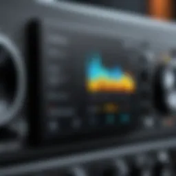 Close-up of a computer audio settings interface