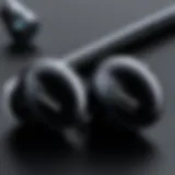 Close-up of Samsung Buds Pro eartips showcasing material texture