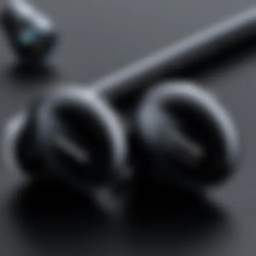 Close-up of Samsung Buds Pro eartips showcasing material texture