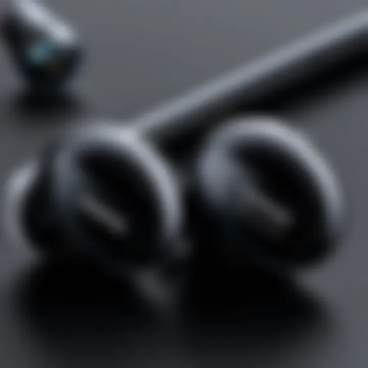 Close-up of Samsung Buds Pro eartips showcasing material texture