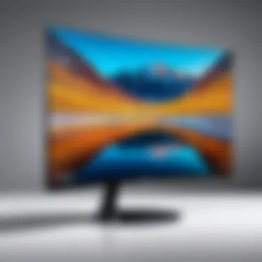 Sleek design of Samsung curved monitor showcasing its modern aesthetics