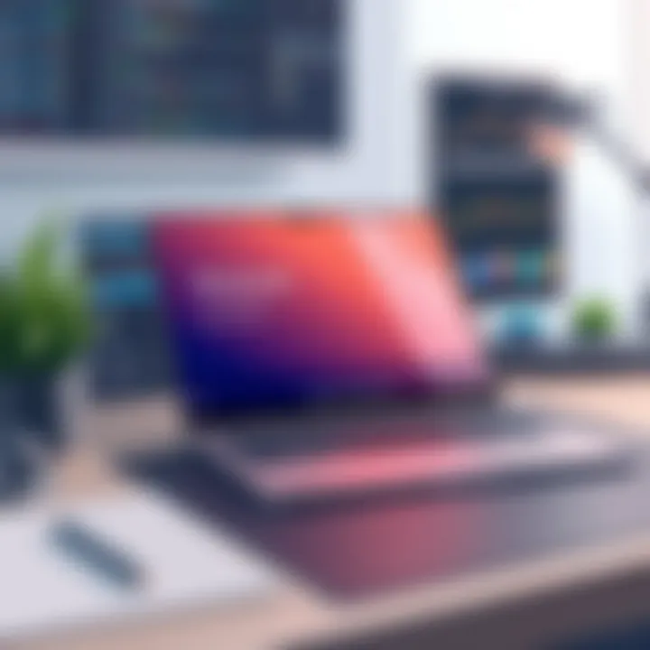 Samsung Galaxy Book Pro in a Workspace Samsung Galaxy Book Pro in a user-friendly workspace setup