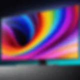 Close-up view of Samsung OLED TV showcasing vibrant colors