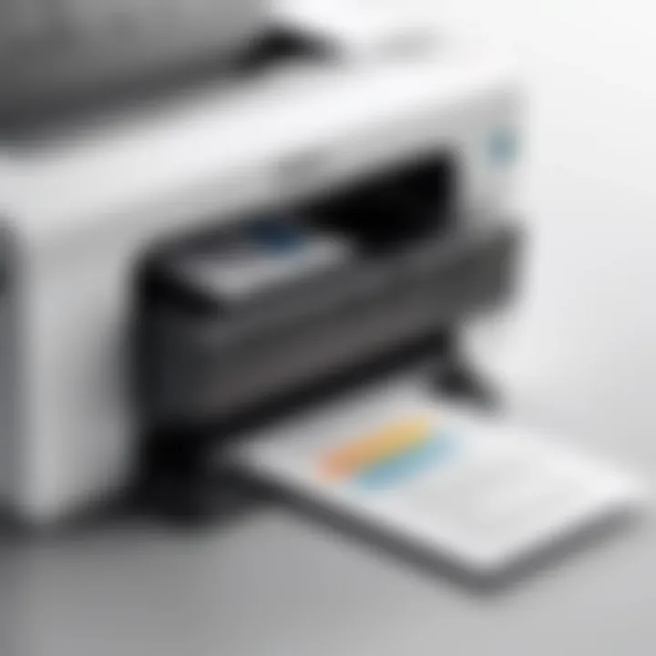 Wireless printer with a mobile device connected