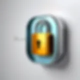 Digital lock symbolizing data protection