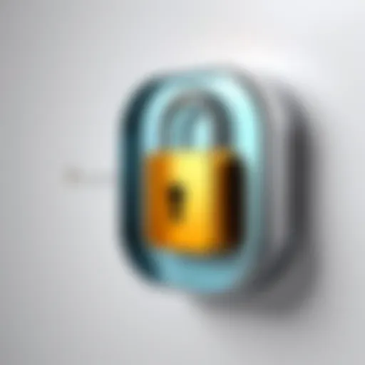 Digital lock symbolizing data protection