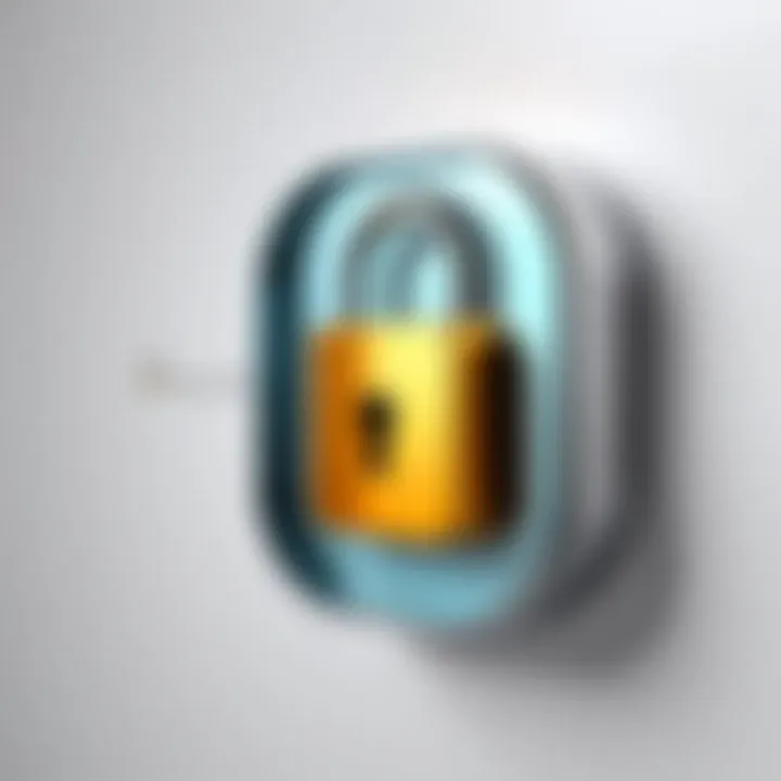 Digital lock symbolizing data protection