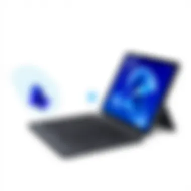 An ergonomic keyboard designed for prolonged use with an iPad demonstrating user comfort.