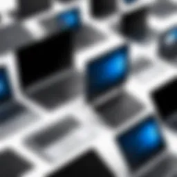 An array of diverse laptops showcasing various specifications.