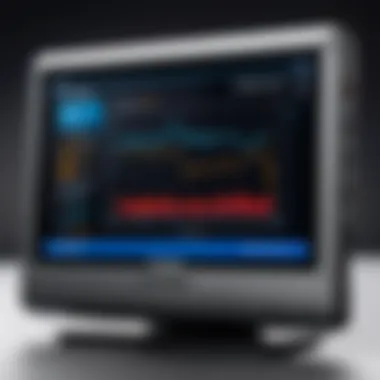 Close-up view of the Sidetrak monitor's display quality