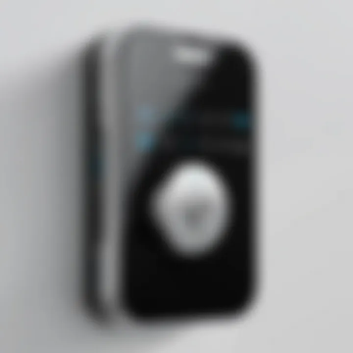 A digital lock being controlled by a smartphone application