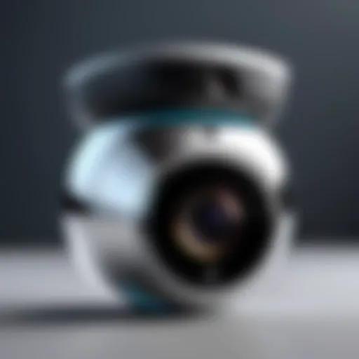 An advanced smart webcam showcasing its sleek design and integrated technology.