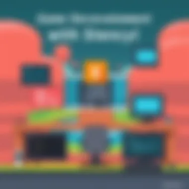 Graphical depiction of game development stages in Stencyl