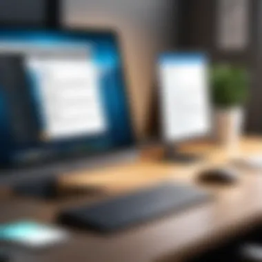 Maximizing Email Efficiency in Your Workspace Organized workspace with a streamlined email interface