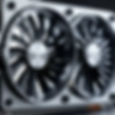 Close-up of the technology behind mobile cooling fans