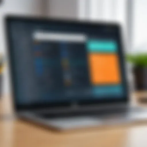 A sleek interface of a cross-platform to-do app on a laptop screen