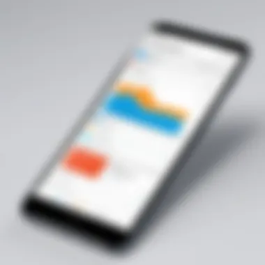 Mobile device showcasing task management features of a popular app