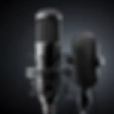 Condenser Microphone Setup for Clarity Condenser microphone with pop filter setup