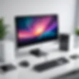 A sleek computer setup showcasing a clean desktop environment