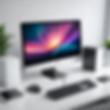 A sleek computer setup showcasing a clean desktop environment