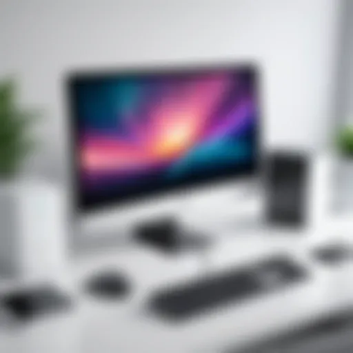 A sleek computer setup showcasing a clean desktop environment