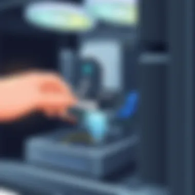 Installing an SSD in a Personal Computer An illustration depicting the installation of an SSD in a personal computer, emphasizing ease of integration.