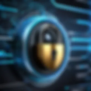 A digital lock symbolizing enhanced privacy and security provided by VPNs.