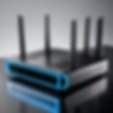 Advanced Connectivity Features High-performance modem router showcasing advanced connectivity options
