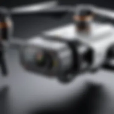 DJI Drone Sensors Close-up of DJI drone sensors highlighting the technology behind auto follow.