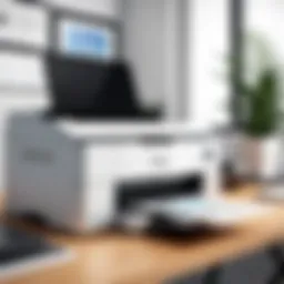 A modern office desk printer showcasing advanced technology