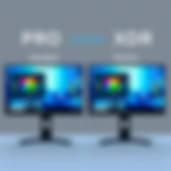 Side-by-side comparison of standard and PRO XDR monitors
