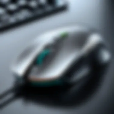 Close-up view of the Razor Naga mouse showcasing its customizable buttons