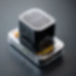 A detailed view of a stand-alone hotspot device showcasing its connectivity ports and design