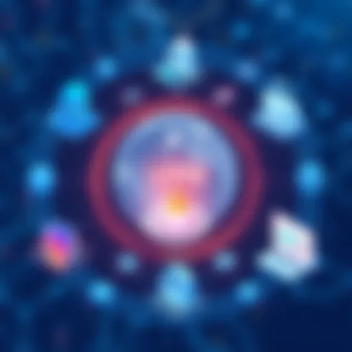 A graphical representation of VPN technology architecture.