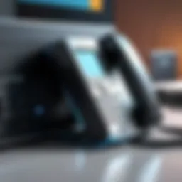 Integration of IP phone and PC showcasing the connection setup