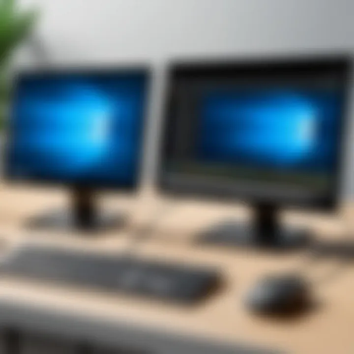 Side-by-side comparison of various portable monitor models