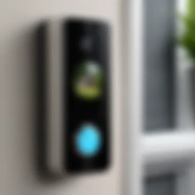 High-resolution video doorbell display showcasing features