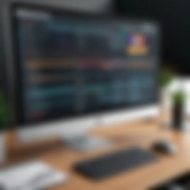 A comparison chart of video editing software features