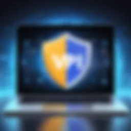 Visual representation of VPN security protocols