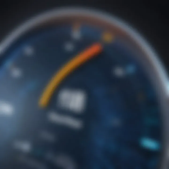 Graph showcasing Internet speed with and without VPN