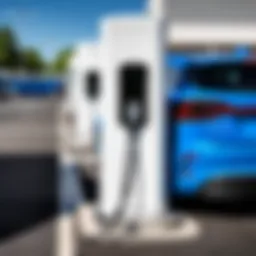 Electric car charger at a Walmart location